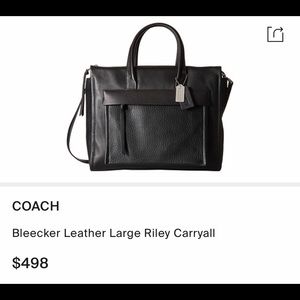 COACH Bleecker carryall leather bag
